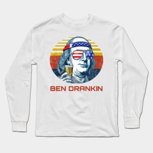 ben drankin 4th of july Long Sleeve T-Shirt